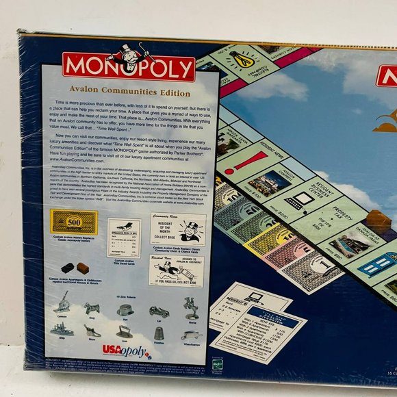 Vintage Monopoly Avalon Communities Edition Board Game Hasbro New Sealed - Picture 4 of 7